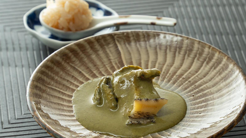 鮑の肝ソース